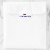 I Love Lighthouders Ronde Sticker (Tas)