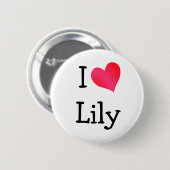 I Love Lily Ronde Button 5,7 Cm (Voorkant /achterkant)