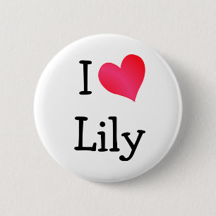I Love Lily Ronde Button 5,7 Cm