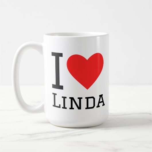 I love linda koffiemok (Links)