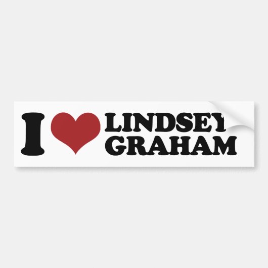 I Love Lindsey Graham Bumper -.png Bumpersticker (Voorkant)