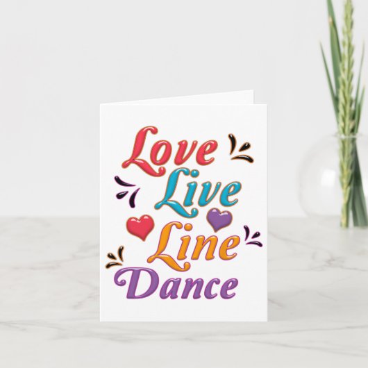 I Love Line Dance Kaart (Voorkant)
