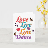 I Love Line Dance Kaart (Gele Bloem)