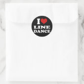I Love Line Dance Ronde Sticker (Tas)