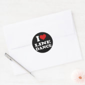 I Love Line Dance Ronde Sticker (Envelop)