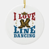 I Love Line Dancing Keramisch Ornament (Voorkant)