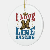 I Love Line Dancing Keramisch Ornament (Links)