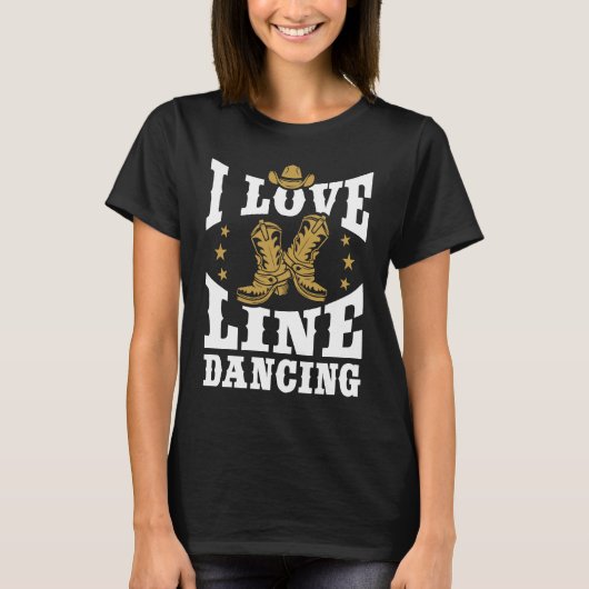 I Love Line Dancing Line Dance T-shirt (Voorkant)