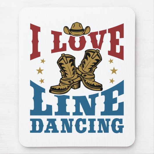 I Love Line Dancing Muismat (Voorkant)
