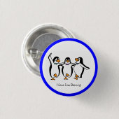 I Love Line Dancing Ronde Button 3,2 Cm (Voorkant /achterkant)