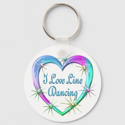 I Love Line Dancing Sleutelhanger (Voorkant)