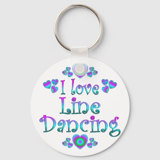 I Love Line Dancing Sleutelhanger (Voorkant)