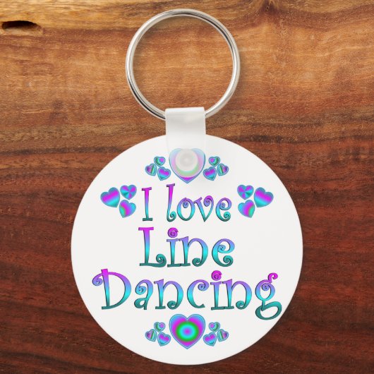 I Love Line Dancing Sleutelhanger (Voorkant)
