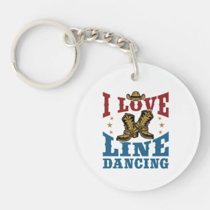 I Love Line Dancing Sleutelhanger