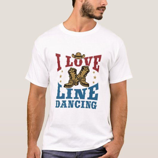 I Love Line Dancing T-shirt (Voorkant)