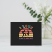 I Love Line Dansling Cowboy Boots Gift Briefkaart (Staand voorkant)