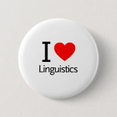 I Love Linguistics Ronde Button 5,7 Cm (Voorkant)
