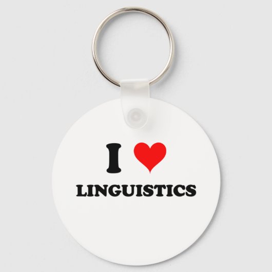 I Love Linguistics Sleutelhanger (Voorkant)