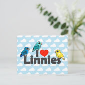 I Love Linnies Briefkaart (Staand voorkant)