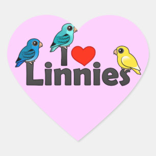 I Love Linnies Hart Sticker