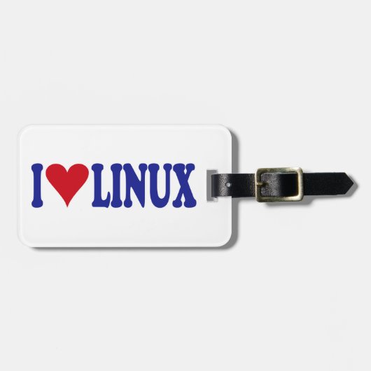 I Love Linux Bagagelabel (Voorkant horizontaal)