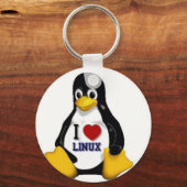 I Love Linux Sleutelhanger (Voorkant)