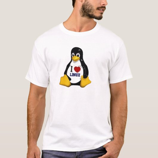 I Love Linux T-shirt (Voorkant)