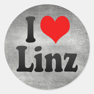 I Love Linz, Oostenrijk Ronde Sticker