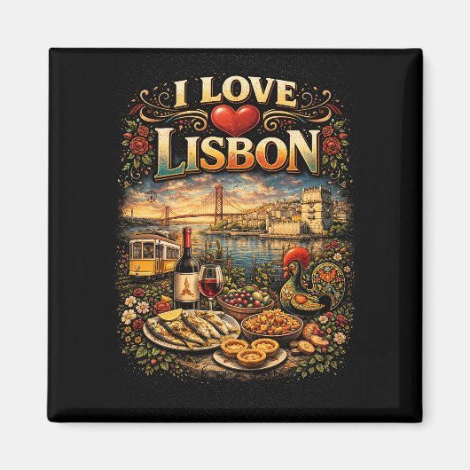 I Love Lisbon Magneet (Voorkant)