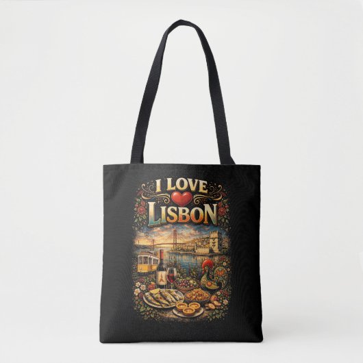 I Love Lisbon Tote Bag (Voorkant)
