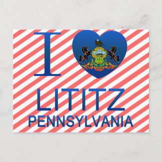 I Love Lititz, PA Briefkaart