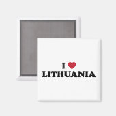 I Love Litouwen Magneet (Voorkant / Achterkant)