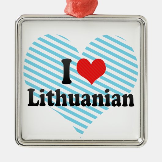 I Love Litouws Metalen Ornament (Voorkant)