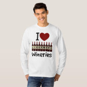 I Love Livermore Wineries Heart and Wine Bottles T-shirt (Voorkant volledig)