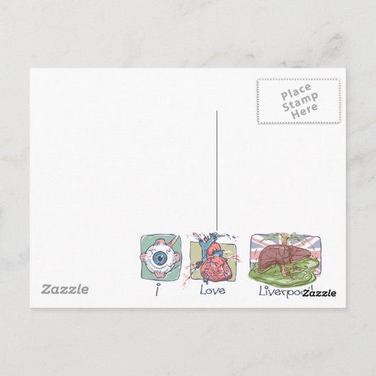 I Love Liverpool Humor Briefkaart (Achterkant)
