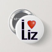 i love Liz Ronde Button 5,7 Cm (Voorkant /achterkant)
