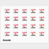 I Love Lizards Ronde Sticker (Vel)