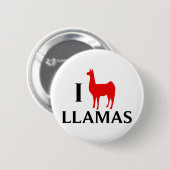 I Love Llamas Ronde Button 5,7 Cm (Voorkant /achterkant)