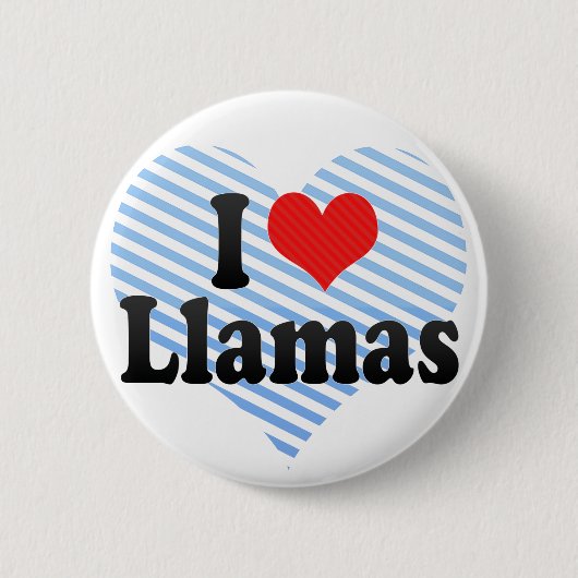 I Love Llamas Ronde Button 5,7 Cm (Voorkant)