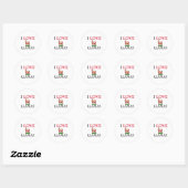 I Love Llamas Ronde Sticker (Vel)