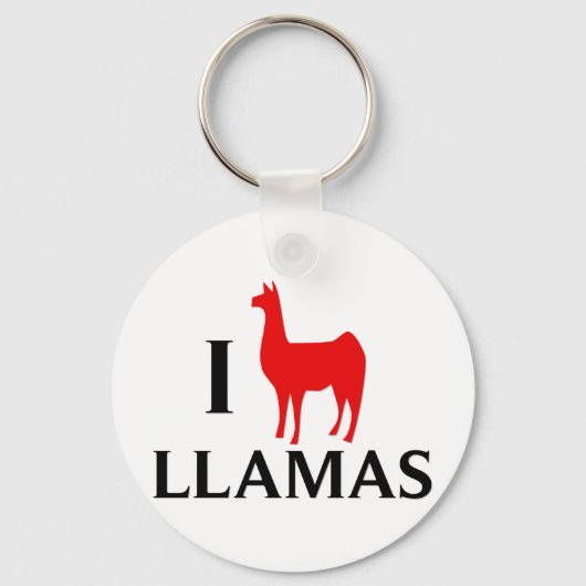I Love Llamas Sleutelhanger (Voorkant)