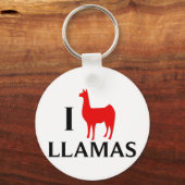 I Love Llamas Sleutelhanger (Voorkant)