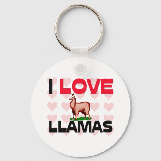 I Love Llamas Sleutelhanger (Voorkant)