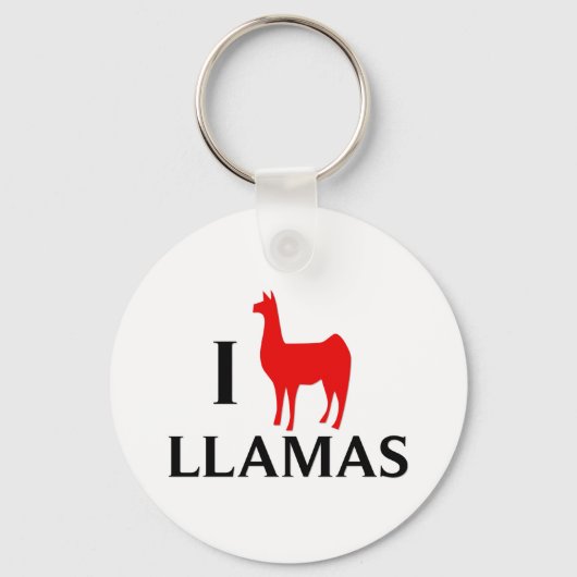 I Love Llamas Sleutelhanger (Voorkant)