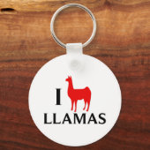 I Love Llamas Sleutelhanger (Voorkant)