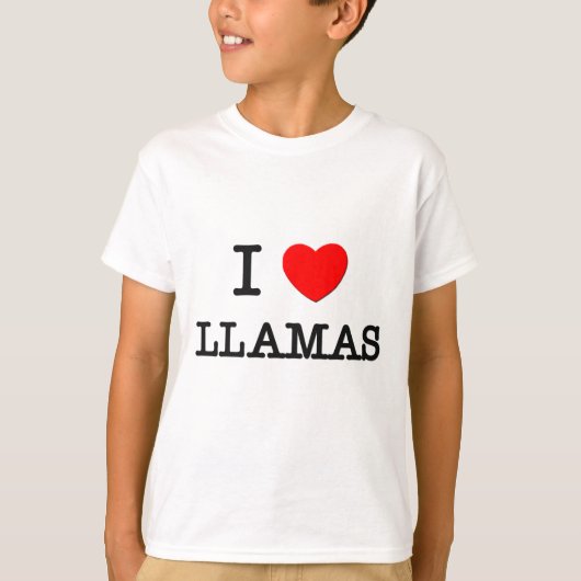 I Love LLAMAS T-shirt (Voorkant)