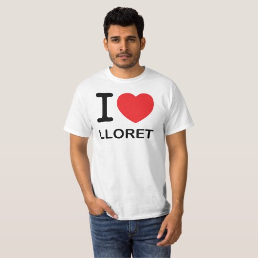I Love Lloret - Basic T-Shirt (Voorkant volledig)