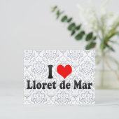 I Love Lloret de Mar, Spain Briefkaart (Staand voorkant)