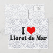 I Love Lloret de Mar, Spain Briefkaart (Voorkant / Achterkant)