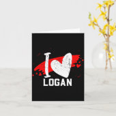 I Love Logan I Heart Logan  Kaart (Gele Bloem)